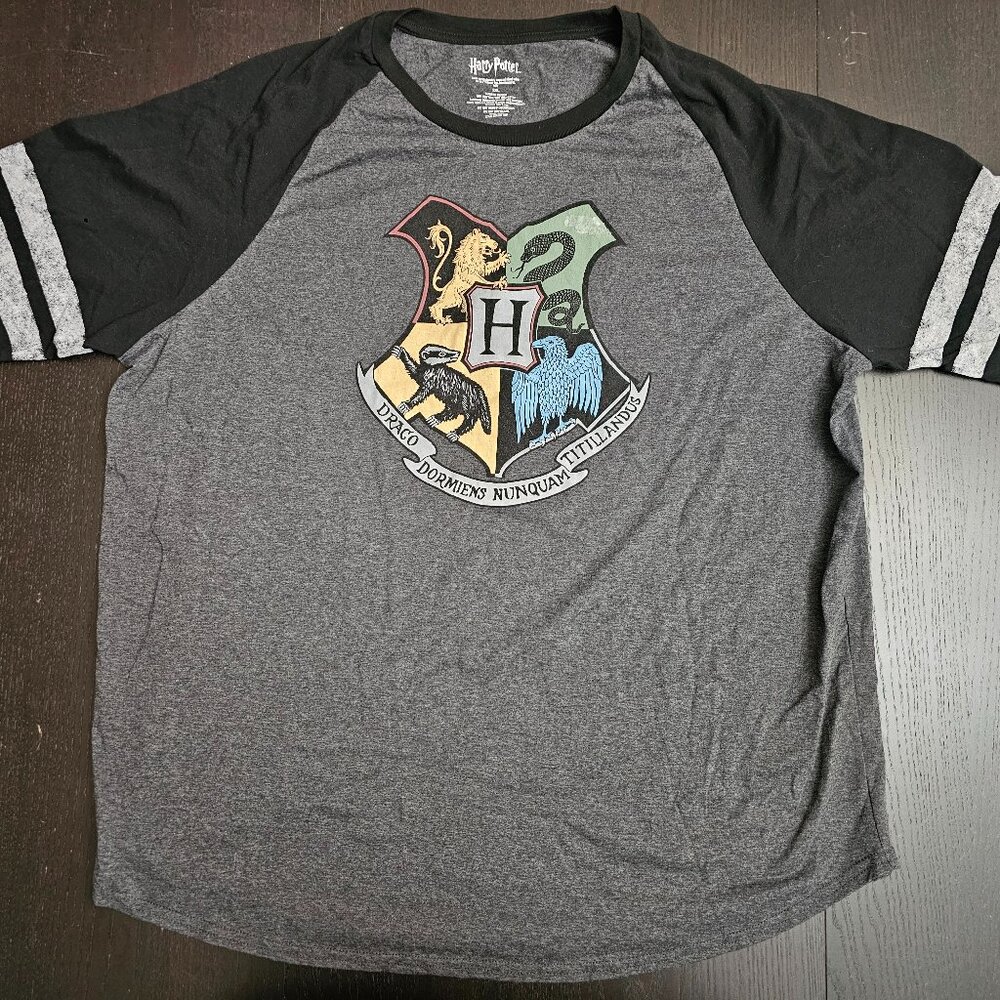 Harry Potter 3/4 Sleeve Long Sleeve Baseball T shirt EUC 2XL